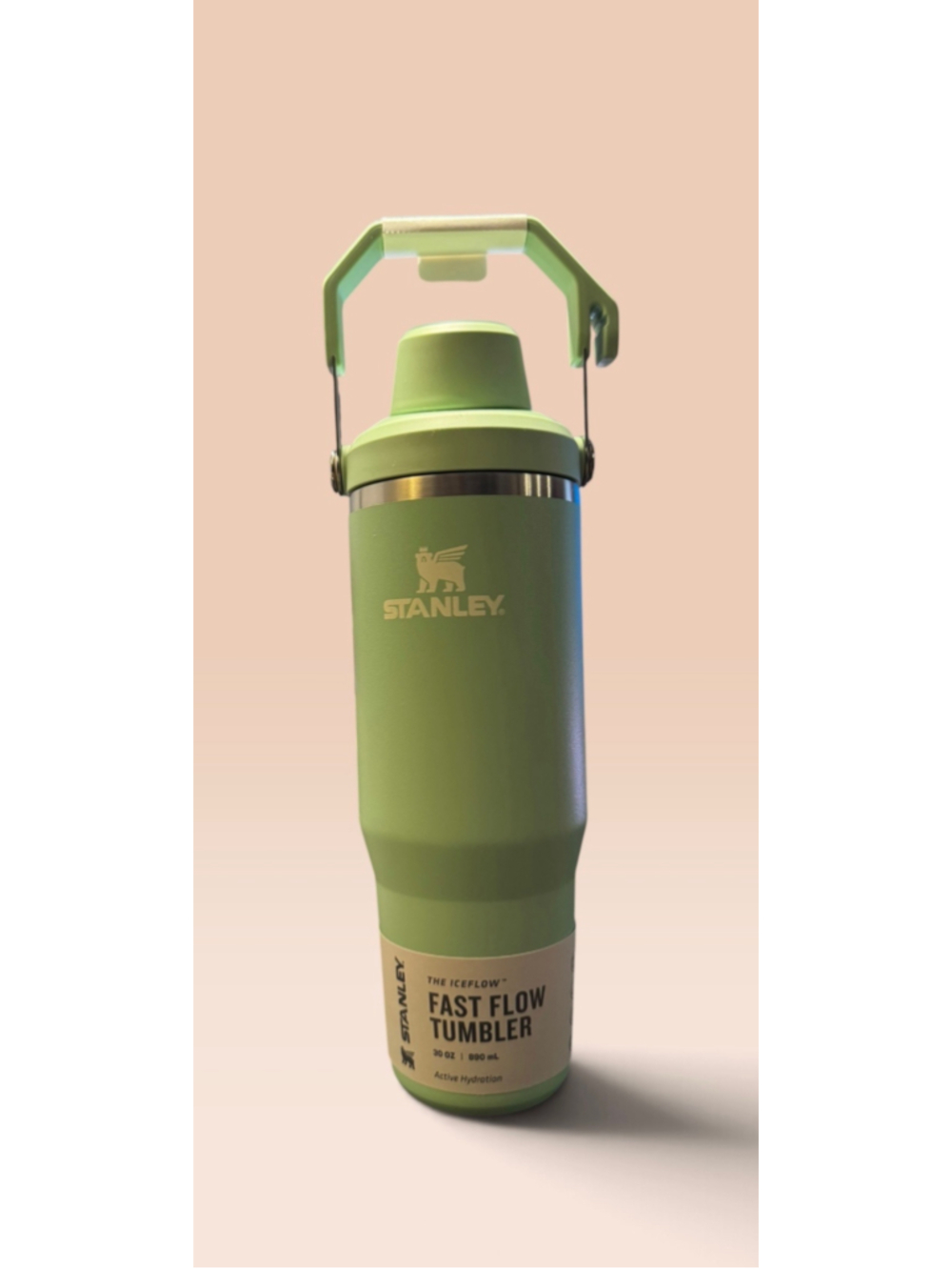 Stanley The IceFlow Fast Flow Tumbler Green Water Bottle 30 oz / 890 mL - Picture 6 of 7